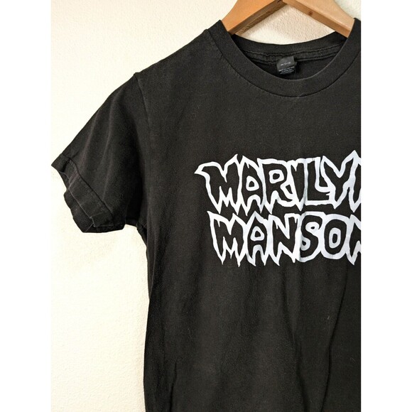 Vintage Marilyn Manson Shirt Small Black 90s Y2K Goth Punk Morbid - Picture 4 of 6